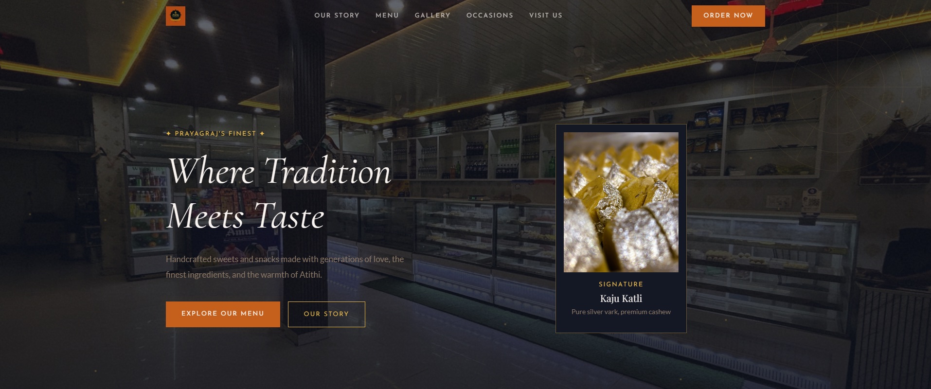 Atithi Sweets responsive custom website engineering by Growsia